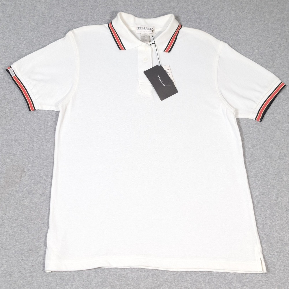 Tehama Womens Polo Shirt Size Large Golf Fine Cottom Mesh New